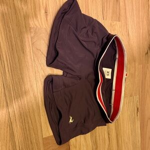 Plum Athletic Boxer Briefs with Red-Trim Waistband